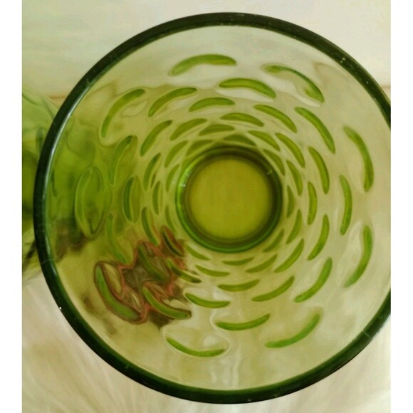 Lot Of 2 Vintage Hazel Atlas El Dorado Green Drinking Glasses 6.5 inches 12 Oz - Picture 4 of 5